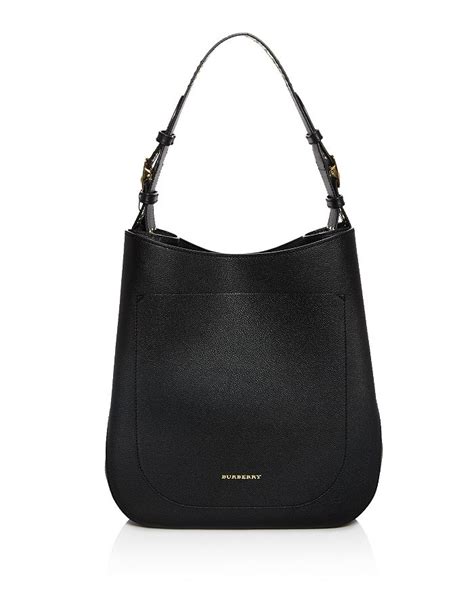 Burberry Elmstone Small Leather Hobo Handbags